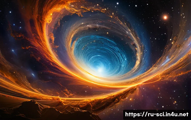 우주론적 인플레이션 이론 - A highly detailed cosmic scene illustrating the universe moments after the Big Bang, showing an inte...